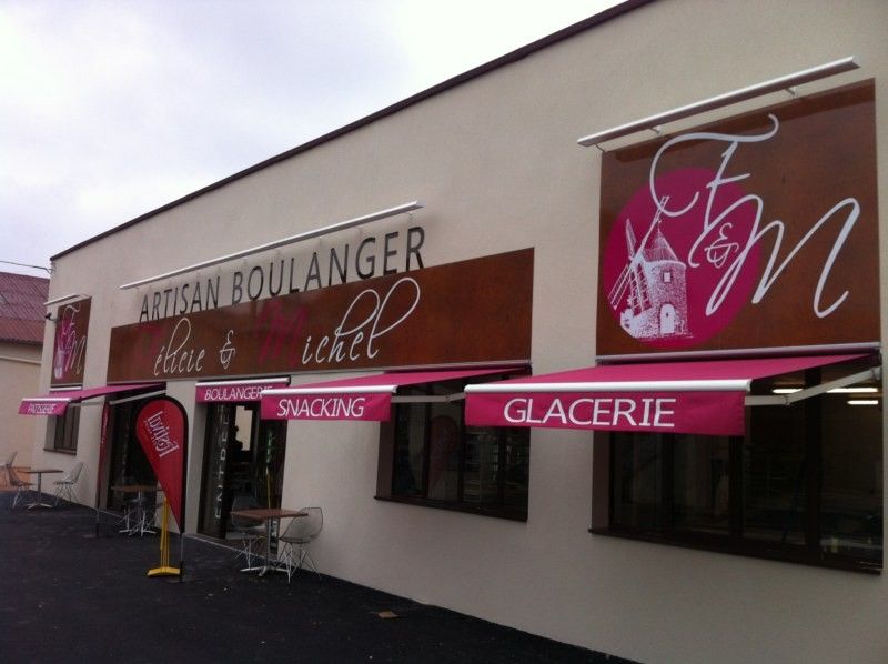 Panneaux lumineux pour la Boulangerie F&M à Saint Priest