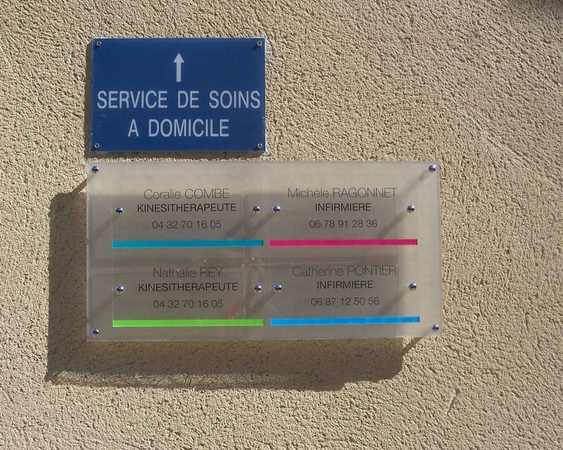 Plaque infirmier plexiglas