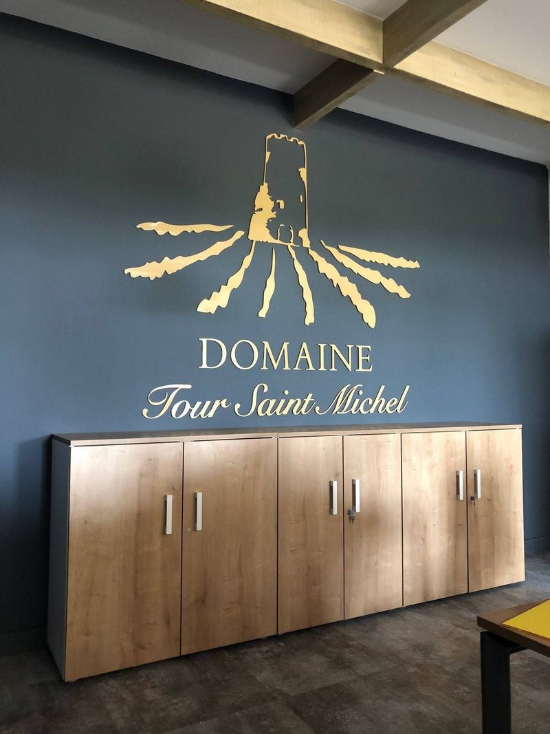 Lettres en PVC compact 10 mm découpé à plat et laqué au couleur du logo