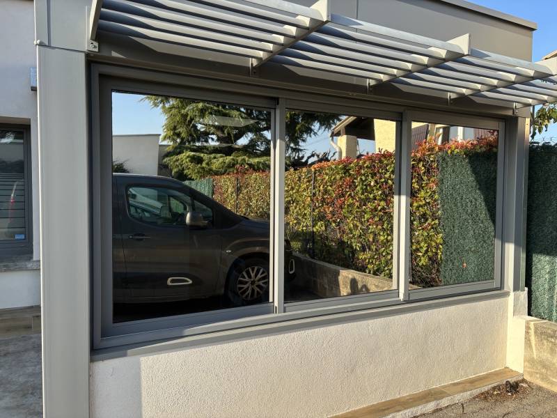 Après la pose du film solaire.