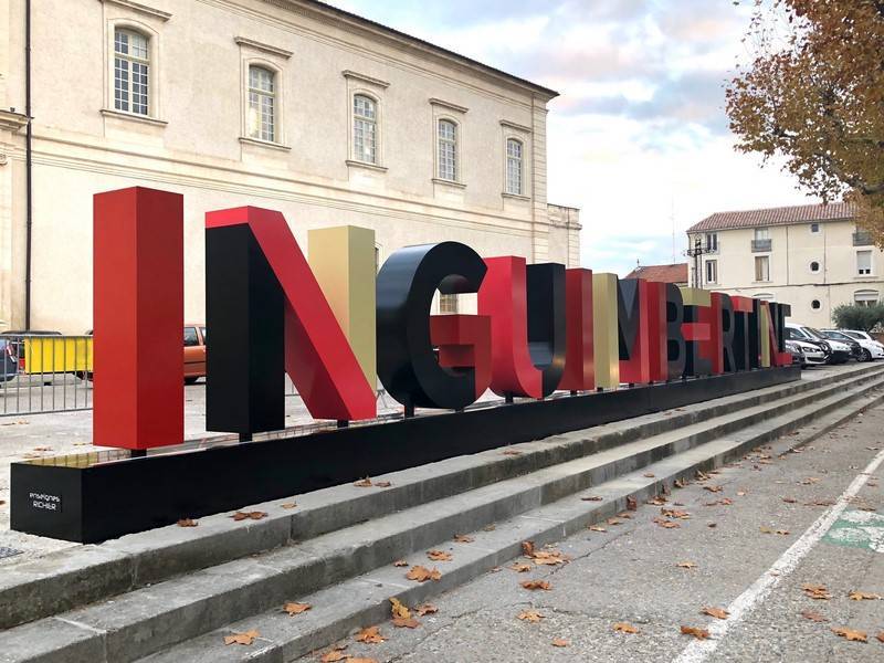Lettres XXL pouyr l'Ingerbertine à Carpentras