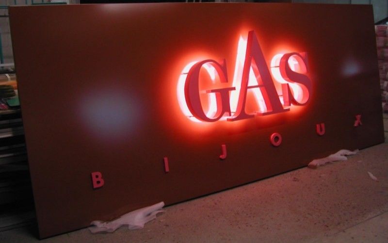 Enseignes lumineuses pour GAS Bijoux, Los Angleles, Milan, .....